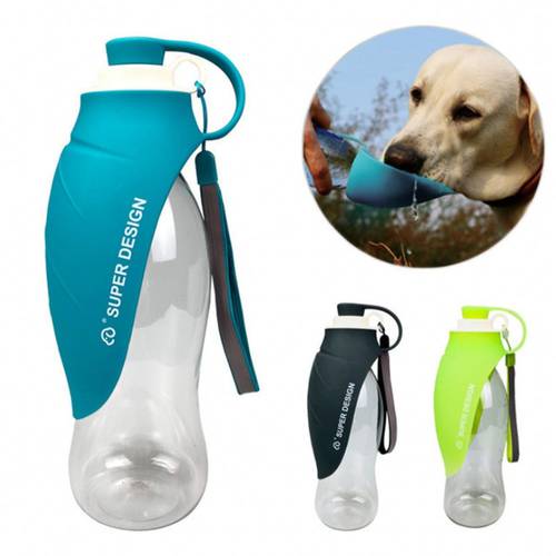 580ml Dog Travel Water Bottle Dispenser Puppy Cat Drinking Water Feeder Portable Pet Cup For Big Dog Drinking Water Feeder