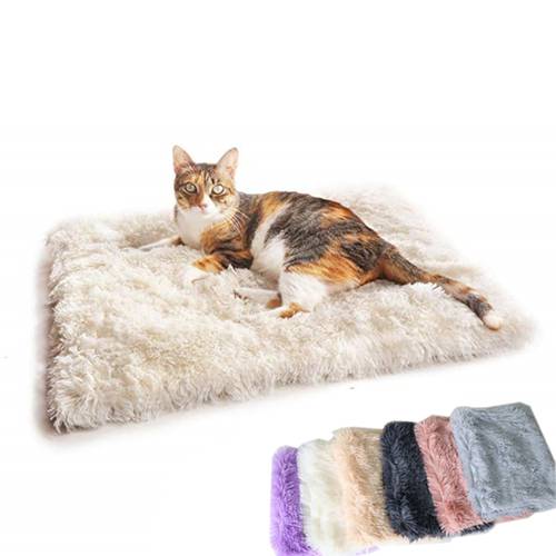 Soft Pet Dog Blanket Cat Bed Mat Long Plush Warm Double Layer Fluffy Deep Sleeping Cover for Small Medium Large Dogs Mattress