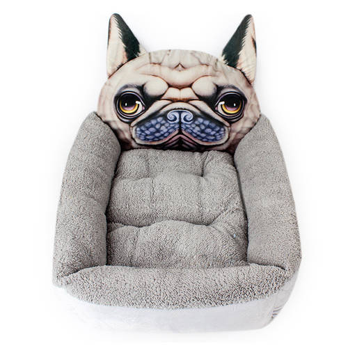 3D Doge Print Bed Pet Warm Beds Funny Sofa Cushion Supplies Warm Dog House for Small Large Pet Sleeping Cozy Puppy Nest Kennel