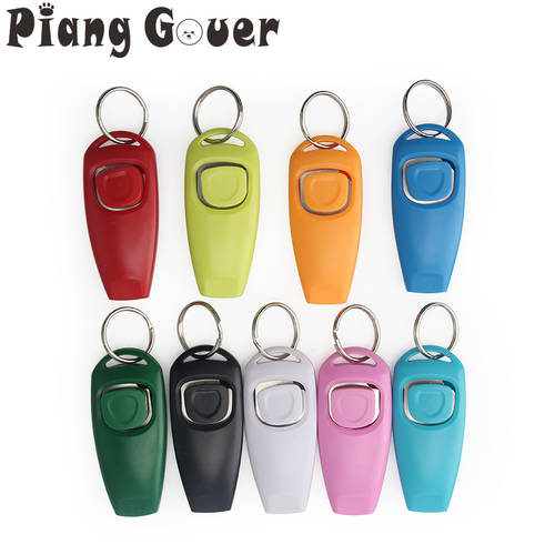 Dog Clicker Keychain Pet Tranining Clicker Obedience Dog Cat Training Trainer With Whistle