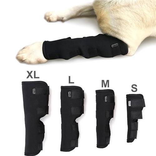 2pcs/set Pet Knee Pads Dog Support Brace Leg Hock Joint Wrap Breathable Injury Recover Legs Protector Paw Wraps