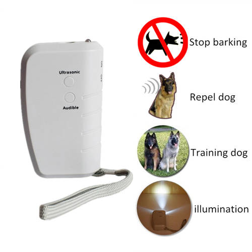 Stop Barking Ultrasonic Dog Repeller Trainer with LED Light Electronic Outdoor Pet Dog Repellent Training Device Pet Supply