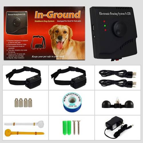 Electric Dog Fence Kit Waterproof Rechargeable Remote Dog Training Collars Receiver 5000 Square Meters Pet Dog Fencing System