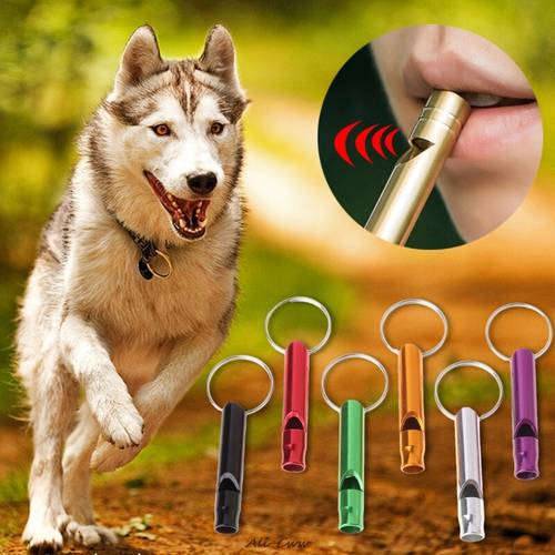 Pet Dog Training Whistle Dogs Puppy Sound Portable Flute Aluminum Alloy Pet Shop Dog Acessorios