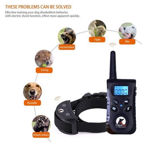 Paipaitek Dog Training Collar Electric Dog Collar With Remote Rechargeable&Waterproof Dogs Anti-Barking Collar for S/M Dogs