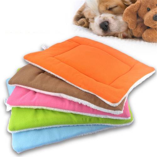 Winter Dog Bed Mat Pet Cushion Blanket Warm Paw Print Puppy Cat Fleece Beds For Small Dogs Cats Pad Chihuahua dog house