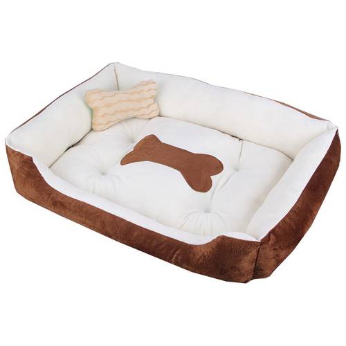 Washable Dog Kennel Bone Pattern Winter Warm Soft Pet Bed For Small Medium Big Dogs Kennel Nest Dog Cat Bed 3Colors Dropshipping