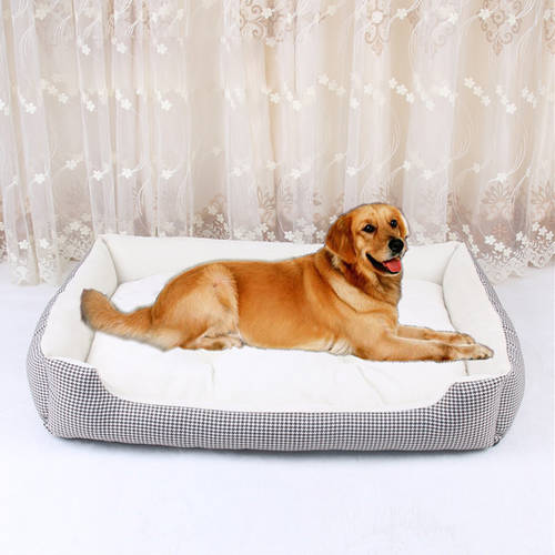 Extra Large Dog Bed Soft Fleece Kennel Winter Warm Pet cat house Plush Cozy Nest For Small Medium Large Dogs Square Sofa House