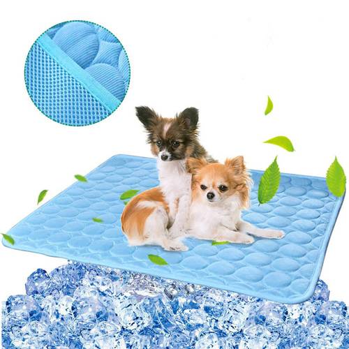 Pet Cat Cooling Mat Pad Dogs Cats Ice Silk Blanket Self Cool Summer Sleeping Bed Cushion for Kennel/Sofa/Bed/Floor/Car Seats