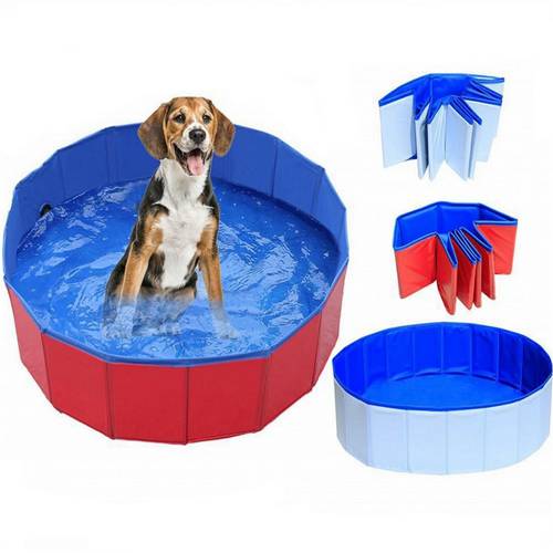 2022 New Pet Dog Cat Swimming Pool Foldable PVC Washing Pond Large Size Dog Tub Bed For Small Dogs Swimming Tub Summer Pet Pool
