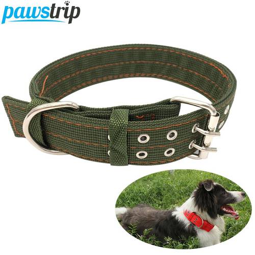1.2-2inch Width Thickening Large Dog Collar Nylon Puppy Collar Husky Pitbull Pet Collar For Medium/Big Dogs Petshop collar perro