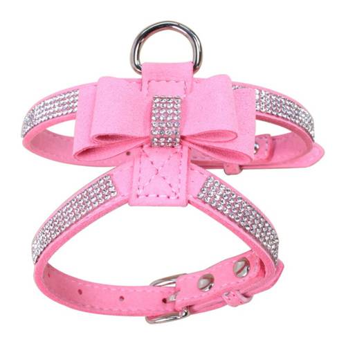 Bling Rhinestone Pet Dog Bowknot Collar Puppy Harness Necklace Collar For Pet Dog 20~34CM 4 Styles For Puppy