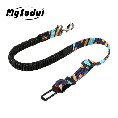 Vehicle Car Pet Dog Seat Belt Adjustable Safety Belt For Dog In The Car Belt Accessories Travel Elastic Dog Leash Clip Harness