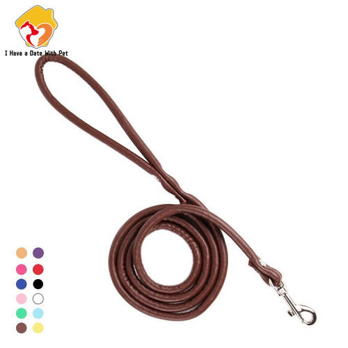 1 PC Pet Product Soft PU Leather Smll Dog Leashes 120cm Dog Lead Pet Training Walking Puppy Leash Material Smooth Easy to Clean