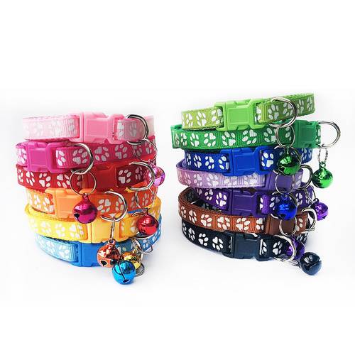Wholesale 24Pc Safety Casual Dog Collar Neck Strap Fashion Adjustable With Bell Pet Collar Delicate Dog Cat Pet Shop