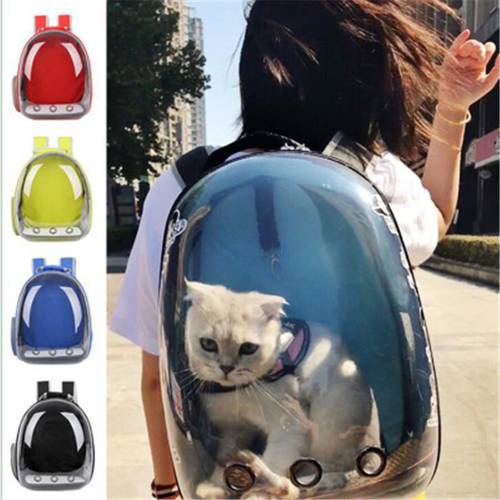 High Quality Cat Bag Breathable Portable Pet Carrier Bag Outdoor Travel backpack for Cat Dog Transparent Space Pet Backpack