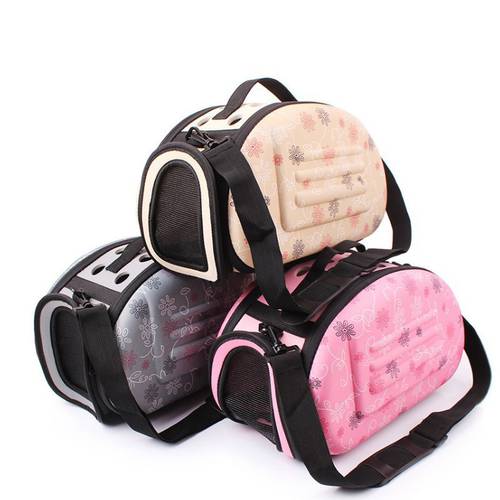 Foldable cat Carrier Handbag Cat Travel Bag EVA Breathable Shoulder Bags For Small Dogs Puppy Carrying Outdoor Pet Supplies