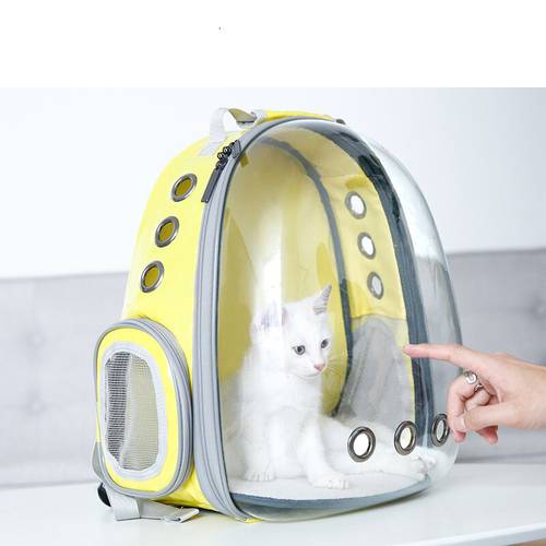 Breathable Small Pet Carrier Bag for dog cat Portable Pet Outdoor Transparent Travel Backpack Dog Cat Carrying Cage 7 Colors