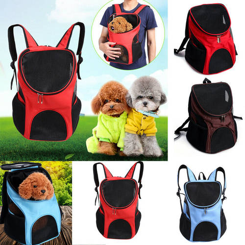 Pet Backpack Oxford Cloth Mesh Breathable Large Accessories Outdoor Travel Window Foldable Carrier Visible Dog Cat Zipper