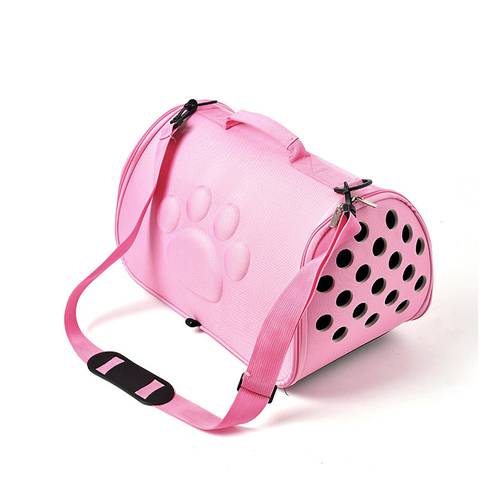 Cats Carrier Bag Portable EVA Small Dog Handbag Foldable Outdoor Travel Bag Puppy Carrying Diagonal Cross Breathable Pet Bags