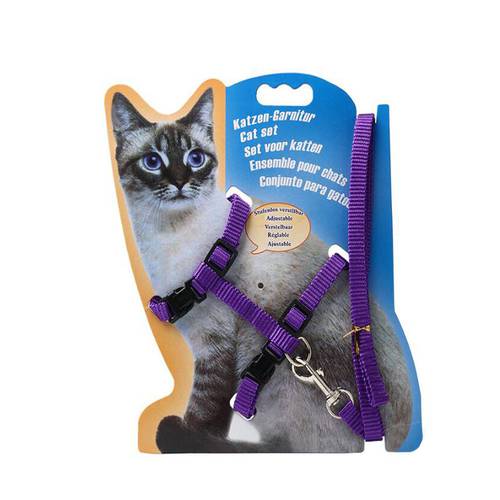 Nylon Cat Harness And Leash Set Pet Products For Animals Adjustable Dog Traction Harness Belt Cat Kitten HCat Collar
