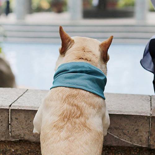 Instant Cooling Pet Bandana Dog Scarf Bulldog Summer Cooling Towel Wrap Puppy Collar Cold Sense Collar