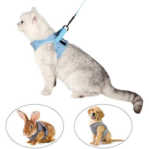 Escap-Proof Pet Harness for Cats Adjustable Vest for Puppy Dog Rabbit Comfortable Kitten Walking Harness and Leash Cat Supplies