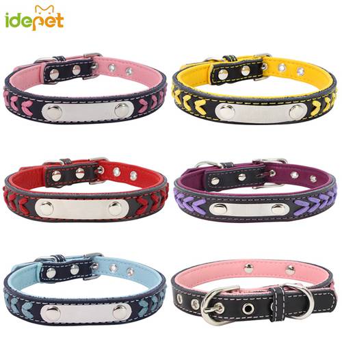 Cat Collar for Small Dog Leather Cat Puppies Collars Pet Supplies Product Adjustable for Kitten Pet Collars 6d35