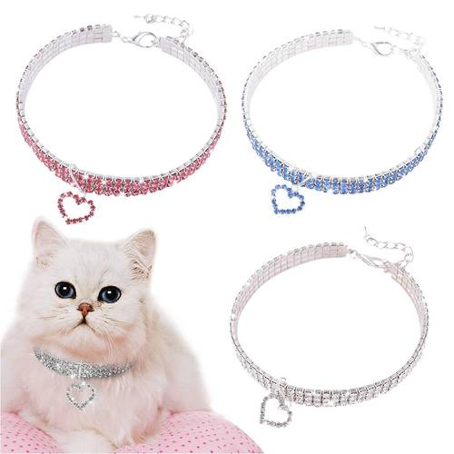 New Exquisite Bling Crystal Dog Collar Diamond Puppy Pet Shiny Full Rhinestone Necklace Collars for Pet Little Dogs Supplies