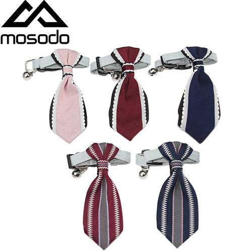 Mosodo Pet collar dog cat gentleman collar pet accessories Triangle scarf Korean version with Bell pet tie