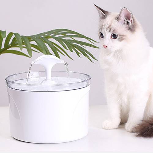 2.5L Pet Cat Water Drinking Fountain Dogs Water Dispenser With LED Lighting USB Cats Automatic Drink Dispenser Anti Dry Function