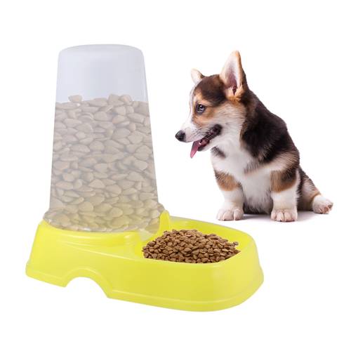 Pet Automatic Feeder Dog Cat Food Bowl Removable Plastic Kitten Puppy Feeding Dish Dispensers For Small Medium Cats Dogs