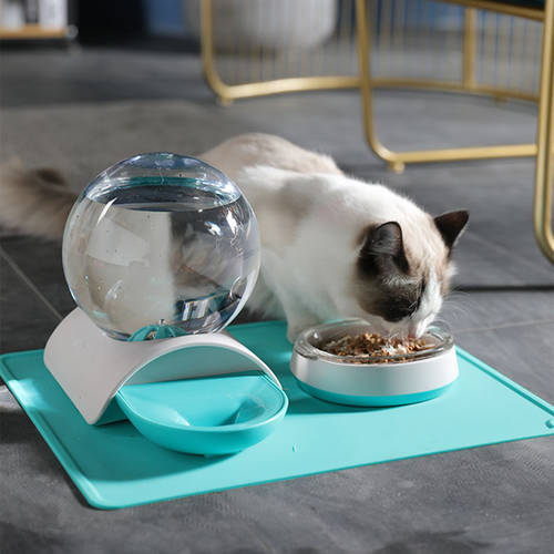 Automatic Water Dispenser Kit for Pet Dogs Cats Bubble Fountain No Electricity Drinking Bowl Cats Dogs Water Feeders Set