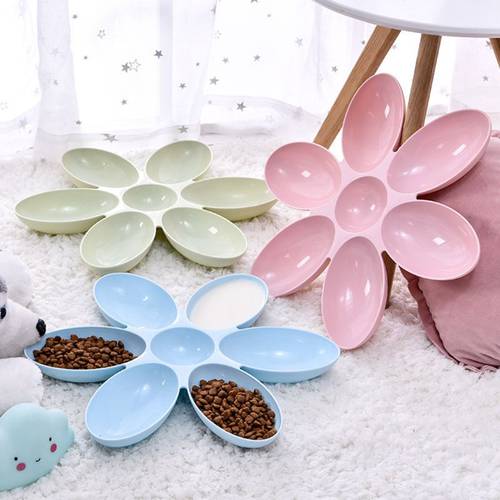6 In 1 Pet Food Feeder Bowls Small Dogs Puppy Cat Water Feeding Bowl Slow Eating Feeder Healthy Diet Dish Pet Supplies C42
