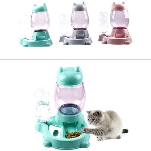Pet Cat Automatic Feeder Dog Food Dispenser Water Drinking Bowl Feeding Dispenser Pet Cat Small Dog Supplies