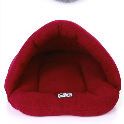 6 Colors Soft Polar Fleece Dog Beds Winter Warm Pet Heated Mat Small Dog Puppy Kennel House for Cats Sleeping Bag Nest Cave Bed