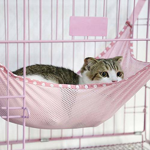 Multifunction Summer Breathable Mesh Cloth Hammock Cage Clasp Hanging Bed for Pet Animal Convient to Use