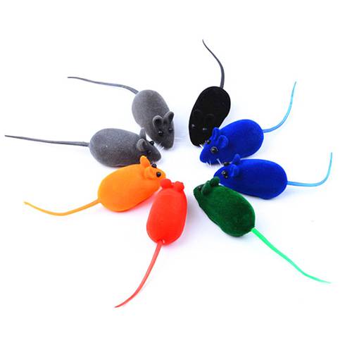 SUEF 1PCS Multicolor Creative Funny False Mouse Pet Cat Toys Mini Funny Playing Toys for Cats Kitten Interactive Dropshipping @4