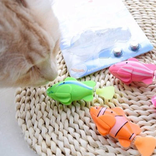 Fun Battery-Powered Fish For Cats, Cat Toy Cat Fish With Touch Sensors, Activates Automatically In Water
