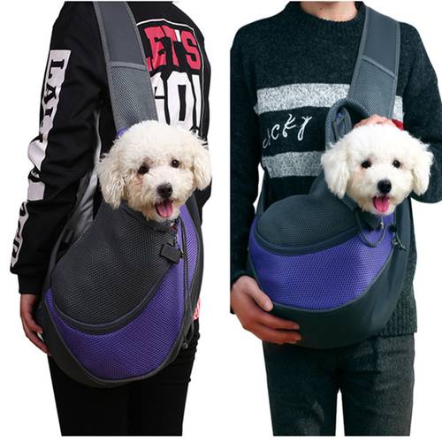 Breathable Pet Dog Carrier Travel Tote Single Shoulders Bags Pet Dog Cat Puppy Front Carrier Mesh Comfort Travel Bag Sling Bag