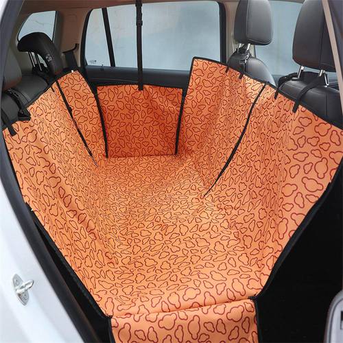 Cat Dog Pet Carrier Oxford Fabric Dog Car Seat Covers Waterproof Double Seater Dog Car Rear Seat Mat Travel Accessories