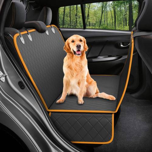 Waterproof Pet Car Seat Carrier Cover Pet Pad Rear Back Blanket Mat Non-slip Folding Small or Large Dogs Mat Anti-dirty Dog Bed