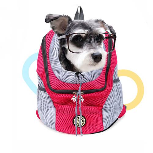 Pet Dog Carrier Backpack Breathable Grid Adjustable Hole For Dog cat Watching Cat Puppy Dog Outdoor/Hiking/Travel Bag Portable