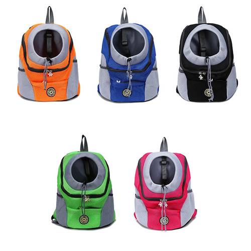 Pet Dog Outdoor Double Shoulder Portable Backpack dog carrier bags for small dogs pet travel dog backpack pet Front Mesh Bags