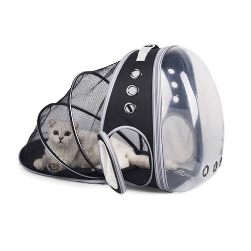 Transparent Space Capsule Breathable Pet Cat Backpack Small Pet Carrying Cage Outdoor Traveler Puppy Kitten Expand Space Carrier