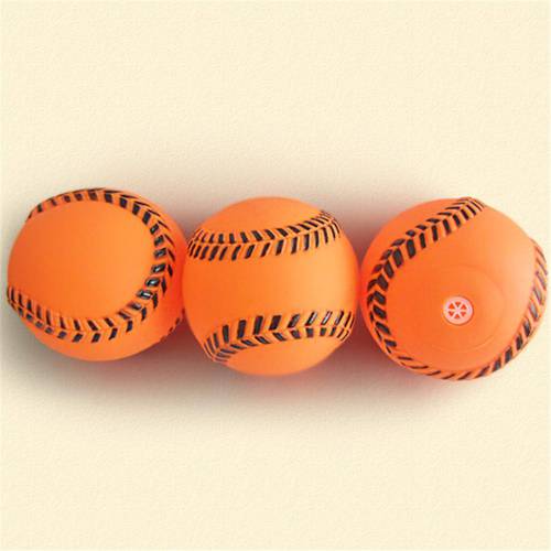 Pet Supply Funny Softball Rubber Dog Ball Toy Sound Squeak Chew Toys For Small Large Dog
