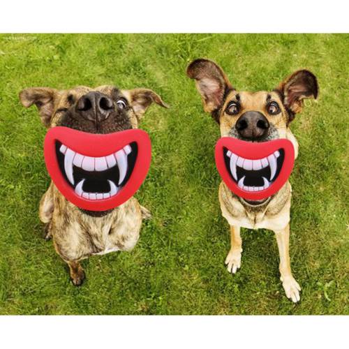 Funny Halloween hyena toy devil&39s lips sound dog play /molar chew puppy bark toy trainingpet supplies