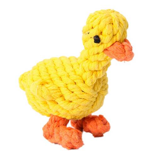 Cute Dog Toys Pet Rope Toy Weaving Duck Shape Bite-Resistant Dog Teething Toy Dog Chew Rope Pet Training Supplies Dropshipping
