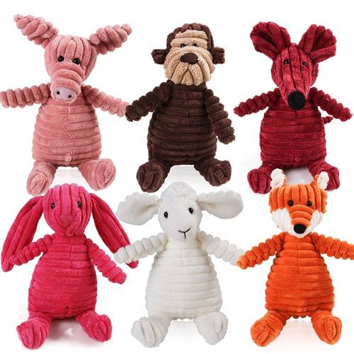 Pet Toy Dog Chew Toy Pet Vocal Toys Corduroy Plush Bite-Resistant Molar Tooth Cleaning Doll Teeth Cleaning Dog Toys Squeaking