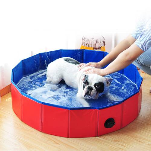 Dog Pool Foldable Dog Swimming Pool Pet Bath Swimming Tub Bathtub Pet Swimming Pool Collapsible Bathing Pool for Dogs Cats Kids